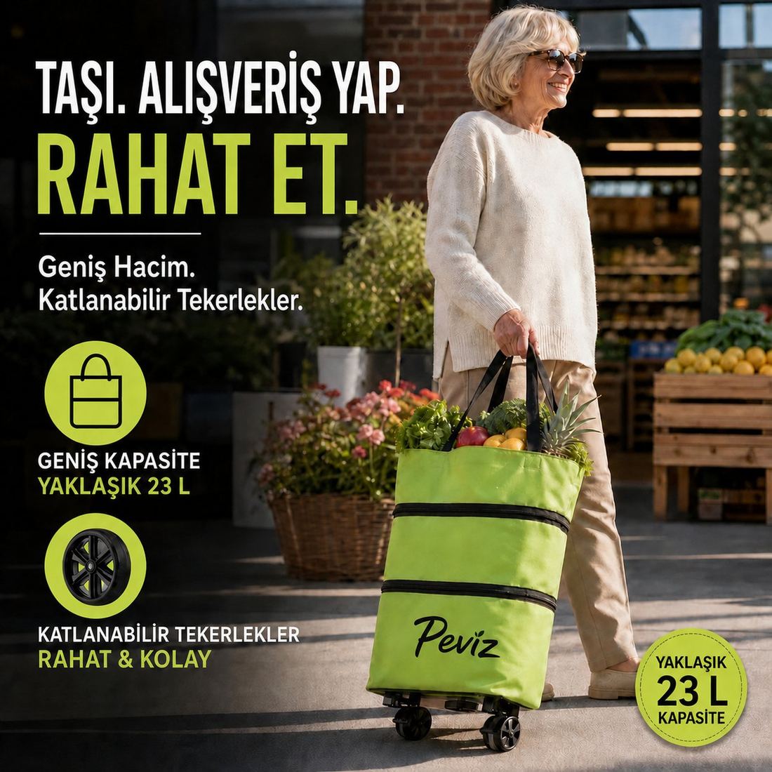 Taşı, alışveriş yap, rahat et