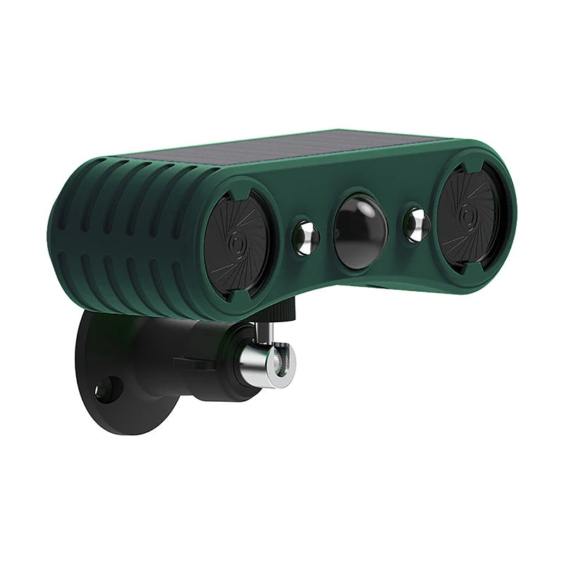 Solar Motion Sensor Alarm LED Red & Blue Strobe Light 18650 Battery Outdoor Beast Repelling Device Driving Security Alert System